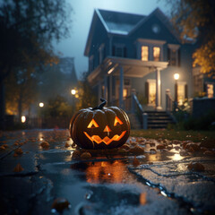Happy halloween.Spooky dark Night.