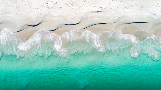 Water dancing as it returns to the ocean