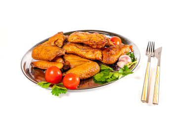 Pork chicken smoked meat breast or turkey serving food background copy space for text organic eating healthy