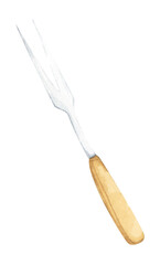 Watercolor painting of knife.