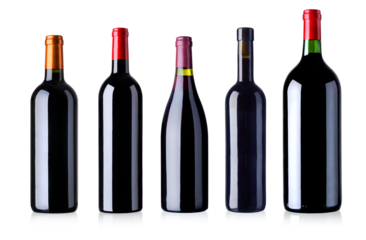 diverse Rotweinflaschen
