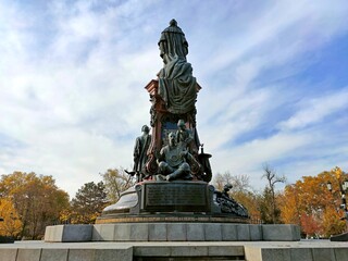 Krasnodar, Krasnodar Krai, Russia - 10.31.2021. Monument, memorial of Catherine II