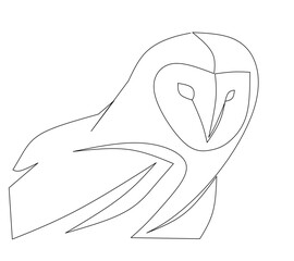 Bird head one line vector illustration