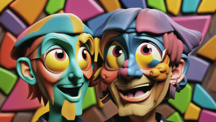 Fototapeta premium close up of a painted face