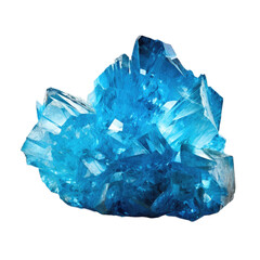 Obraz premium Blue Apatite gem isolated on transparent background. Generative AI