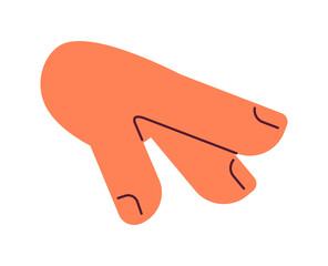 Hand reaching to element semi flat colour vector object. Editable cartoon clip art icon on white background. Simple spot illustration for web graphic design