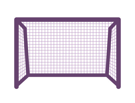recommend clip art: Football gate semi flat colour vector object. Area for kicking ball. Editable cartoon clip art icon on white background. Simple spot illustration for web graphic design