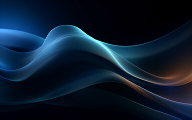 Abstract dark background with smooth soft lines