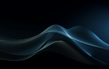 Abstract dark background with smooth soft lines