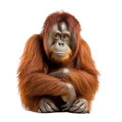 Orangutan transparent background, png - obrazy, fototapety, plakaty