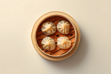 Yummy and tasty chinese food dim sum, steam food, dumplings, food, for decoration, plain background, menu, brochure, leaflet, art, banner - Powered by Adobe