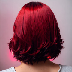 Back of a model with short hair