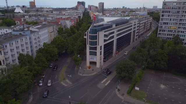 Party Executive Committee spd, city Berlin. Lovely aerial top view flight drone