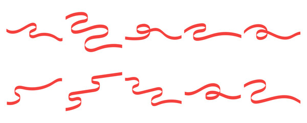 Red Curly Ribbon