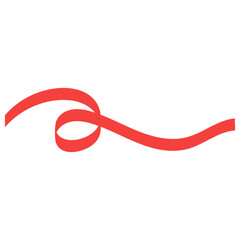 Red Curly Ribbon