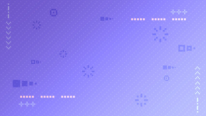 ドット絵のかわいい配信画面　背景装飾イラスト　フレーム　ピクセル