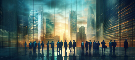 Business People Cityscape Architecture Building Business Metropolis Concept