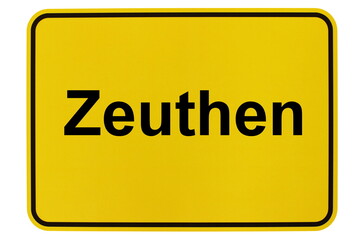 Illustration eines Ortsschildes der Gemeinde Zeuthen in Brandenburg