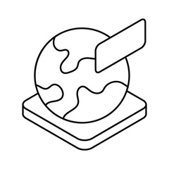 Globe Icon, vector stock illustration.