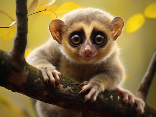 Photo of Slow Loris: These small primates have large round eyes and a gentle appearance