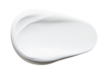 Smears of beautiful white cream on an empty background. isolated