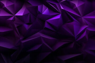 Fototapeta premium Luxurious dark purple background with golden polygonal pattern. Premium style for posters, covers, prints. Stock illustration. Generative AI