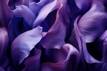 Toned macro photo of purple tulip flower petals. Botanical background Generative AI
