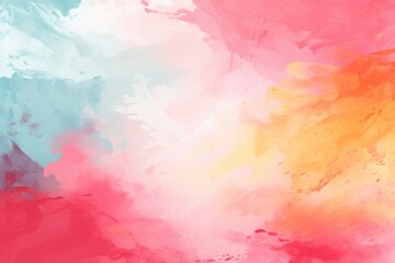 Artistic abstract background with acrylic brush paint texture design. Square frame with vibrant colors. Perfect watercolor illustration for headlines, logos, and sale banners. Generative AI