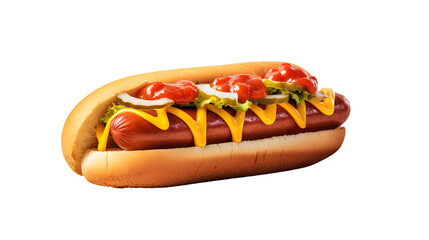 a delicious Hotdog with ketchup and mustard