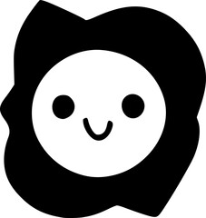 Fototapeta premium cute face cartoon icon