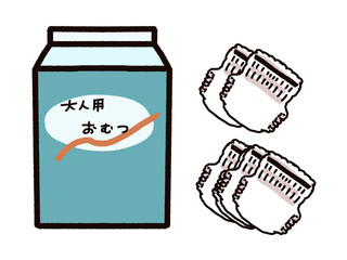 大人用おむつのイラスト
