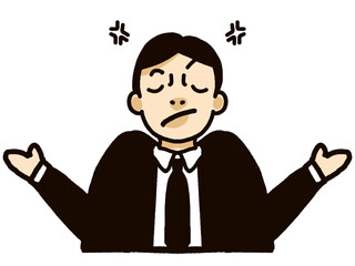 怒る男性のイラスト