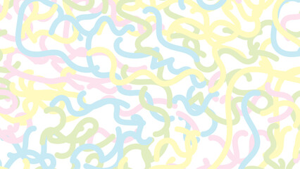 Seamless abstract pattern. Worms, lines, curves, texture . Colorful hand drawn vector stock illustration.