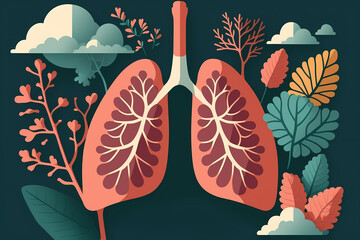 The concept of connection between ecology and healthy lungs