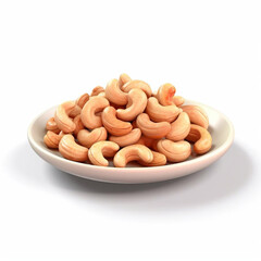 delicious nut cashew lies on beautiful plate, Ai generated