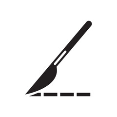 Scalpel icon vector symbol illustration