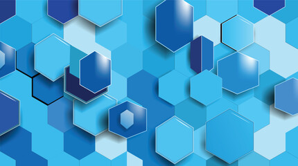 Abstract hi-tech digital technology geometric hexagon shapes