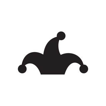 Jester hat icon vector symbol illustration