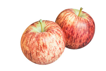 Cutout Two Red Gala Apple.