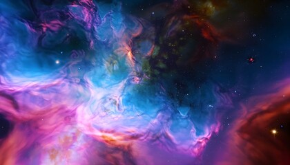 Obraz na płótnie Canvas abstract background, Colorful space galaxy cloud nebula. Stary night, galaxy, cloud, sky, texture, AI generated