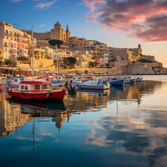 Illustration of Malta. Generative AI.