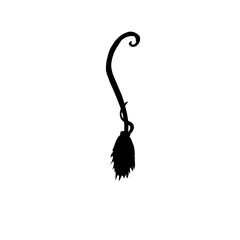 witch's broom silhouette