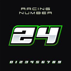 Racing Number Vector Design Template 24