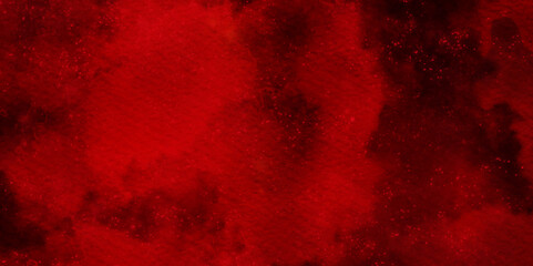 Red wall grunge texture hand painted watercolor horror texture background. red and black watercolor background abstract texture with color splash design.	
