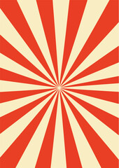 Fototapeta premium red and white colorful sunlight retro background,editable,eps file,vintage background striped design