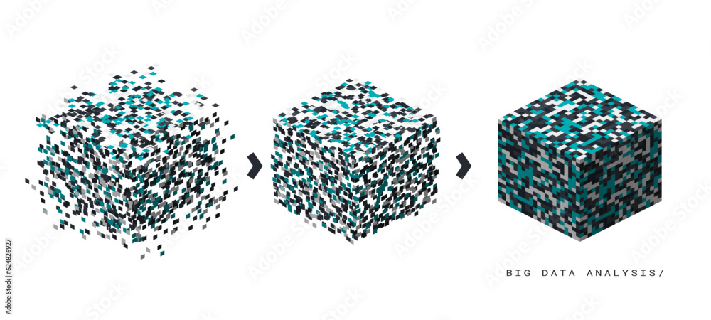 Aufkleber Big data visual information background. Social network concept. Connection vector background.