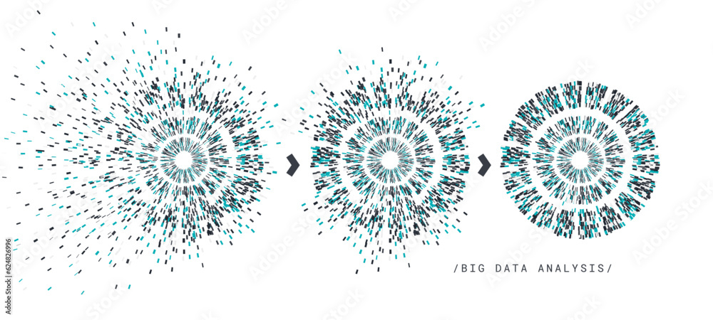 Aufkleber Big data visual information background. Social network concept. Connection vector background.