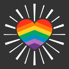 Obraz premium Shining and colorful heart symbol