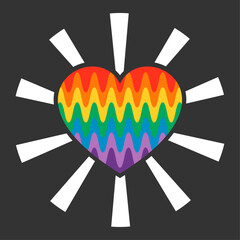 Shining and colorful heart symbol