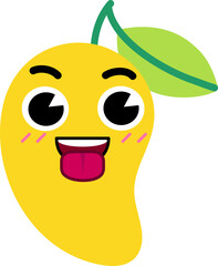 Mango Face Tongue Out Open Eye